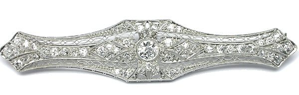 Edwardian 0.50ct Diamond Platinum Pin