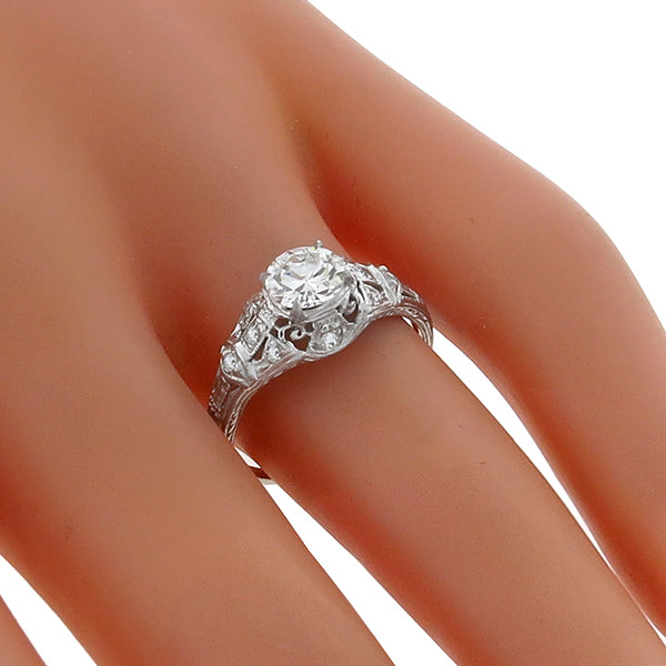 Edwardian 0.57ct Diamond Platinum Engagement Ring