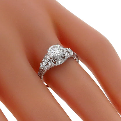 Edwardian 0.57ct Diamond Platinum Engagement Ring