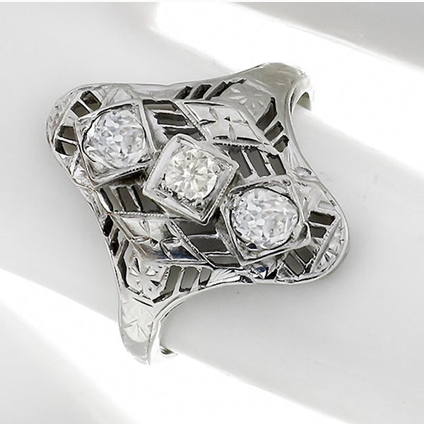 Edwardian 0.60ct Diamond Gold Ring