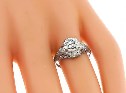 Edwardian 0.70ct Diamond Engagement Ring