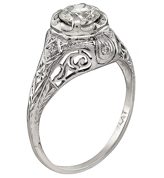 Edwardian 0.70ct Diamond Engagement Ring