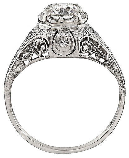 Edwardian 0.70ct Diamond Engagement Ring