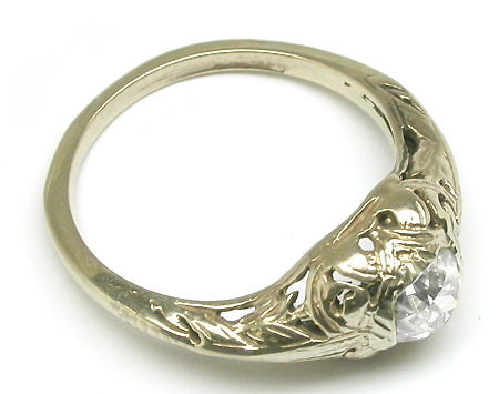 Edwardian 0.72ct  Diamond 14k Yellow Gold Engagement Ring