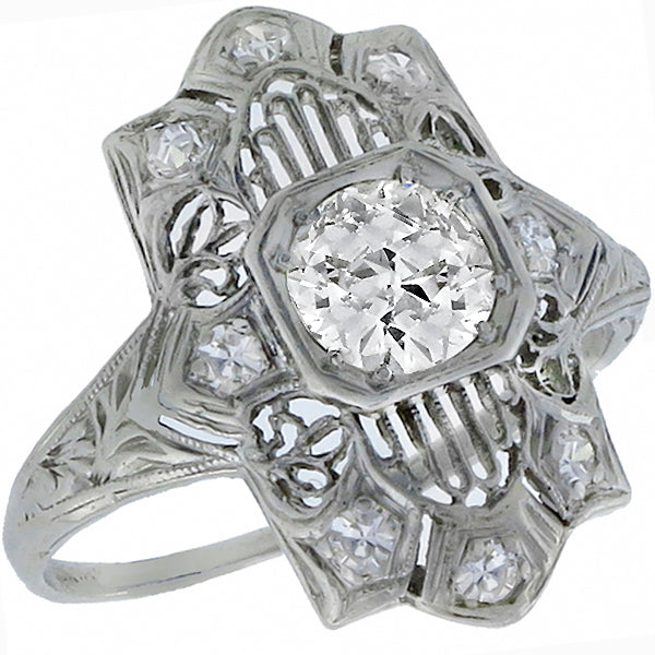 Edwardian  0.75ct Diamond Platinum Ring