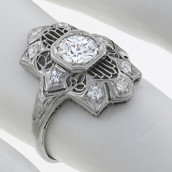 Edwardian  0.75ct Diamond Platinum Ring