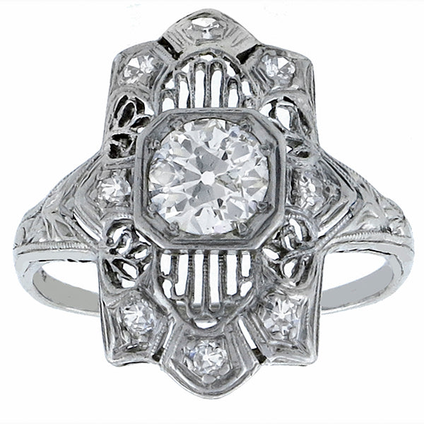 Edwardian  0.75ct Diamond Platinum Ring