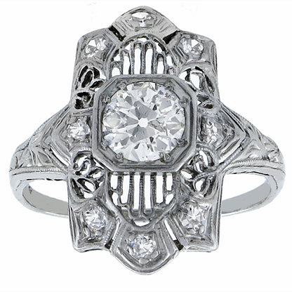 Edwardian  0.75ct Diamond Platinum Ring