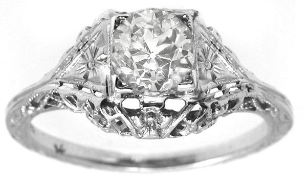 Edwardian 0.78ct  Diamond Gold   Engagement Ring