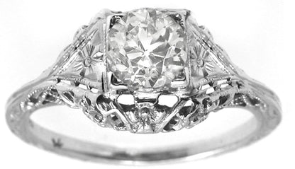 Edwardian 0.78ct  Diamond Gold   Engagement Ring