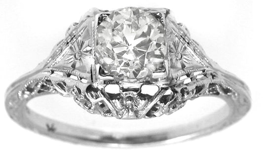 Edwardian 0.78ct  Diamond Gold   Engagement Ring