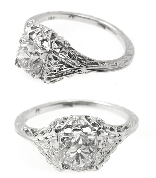 Edwardian 0.78ct  Diamond Gold   Engagement Ring