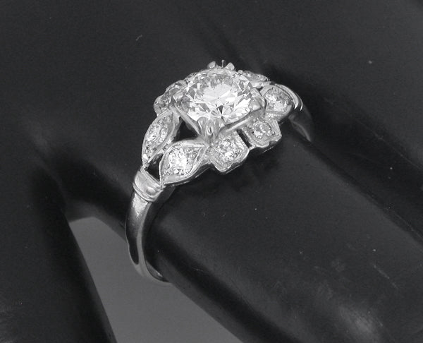 Edwardian 0.89ct Diamond Platinum Engagement Ring