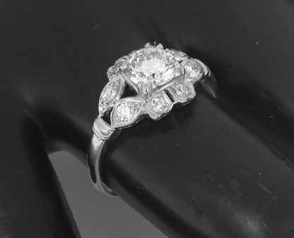 Edwardian 0.89ct Diamond Platinum Engagement Ring
