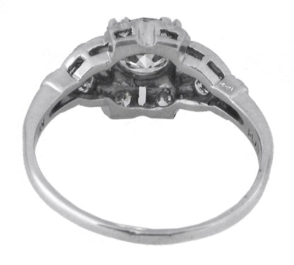 Edwardian 0.89ct Diamond Platinum Engagement Ring