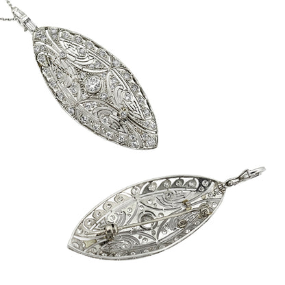 Edwardian  1.00ct Diamond  Pin/ Pendant