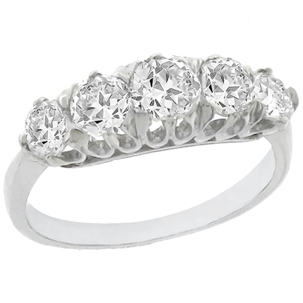 Edwardian 1.00ct Diamond Platinum Ring