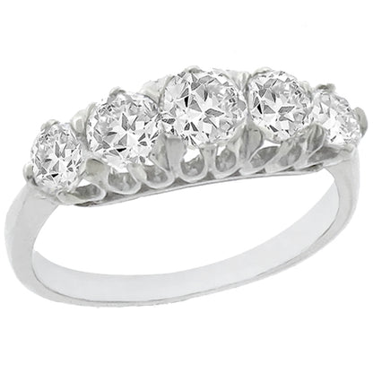 Edwardian 1.00ct Diamond Platinum Ring