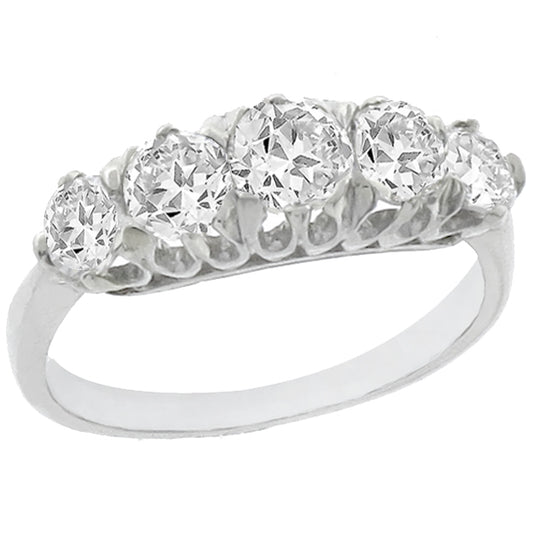 Edwardian 1.00ct Diamond Platinum Ring