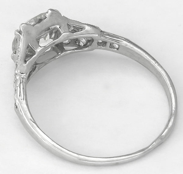 Edwardian 1.01ct Diamond 18k Gold Engaement Ring