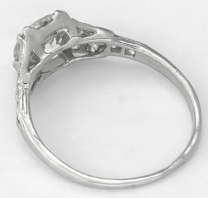 Edwardian 1.01ct Diamond 18k Gold Engaement Ring