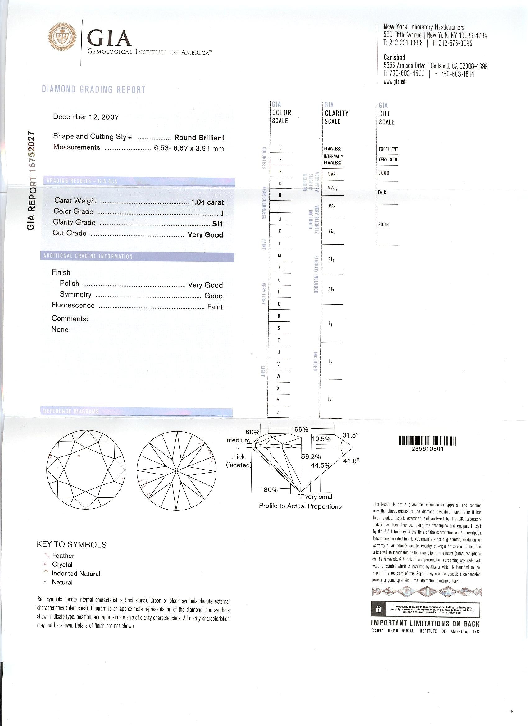 Edwardian 1.04ct Diamond Platinum Engagement Ring