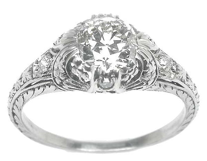 Edwardian 1.05ct Diamond Platinum Engagement Ring