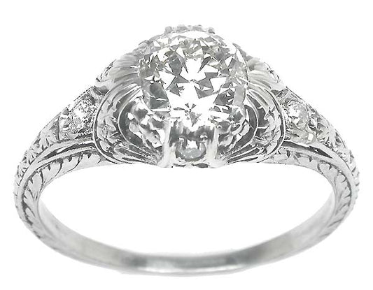Edwardian 1.05ct Diamond Platinum Engagement Ring
