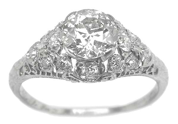 Edwardian 1.08ct Diamond Platinum Engagement Ring