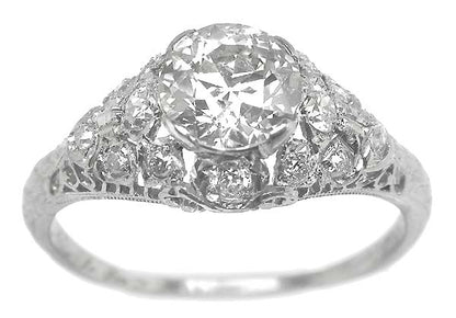 Edwardian 1.08ct Diamond Platinum Engagement Ring
