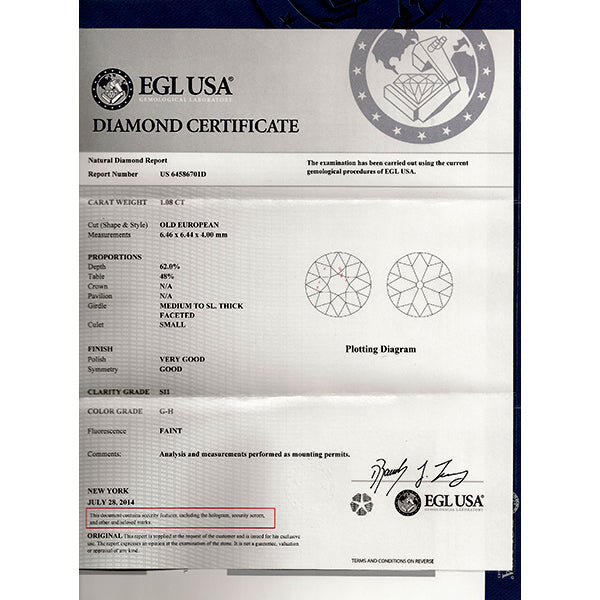 Edwardian 1.08ct Diamond Platinum Engagement Ring