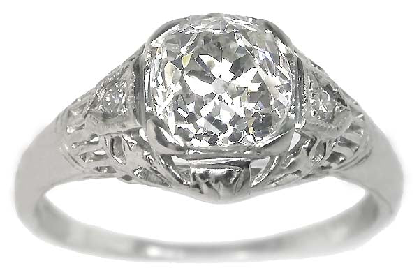 Edwardian 1.09ct Diamond Platinum Engagement Ring
