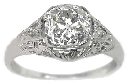 Edwardian 1.09ct Diamond Platinum Engagement Ring