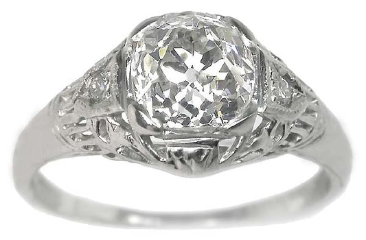 Edwardian 1.09ct Diamond Platinum Engagement Ring