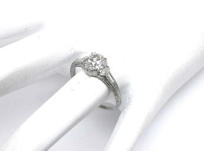 Edwardian 1.12ct Diamond Platinum Engagement Ring