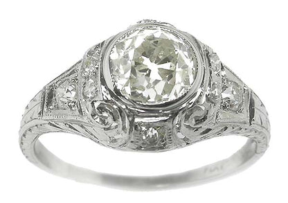 Edwardian 1.21ct Diamond Platinum Engagement Ring