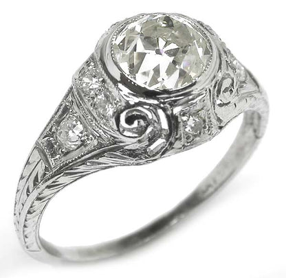 Edwardian 1.21ct Diamond Platinum Engagement Ring
