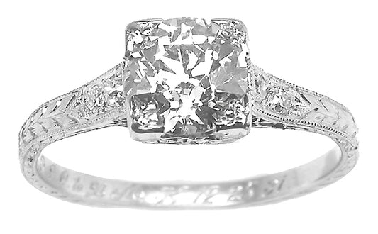 Edwardian 1.23ct Diamond Platinum Engagement Ring
