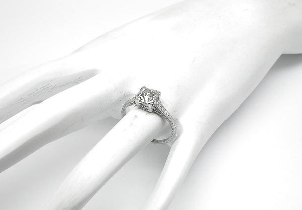 Edwardian 1.23ct Diamond Platinum Engagement Ring