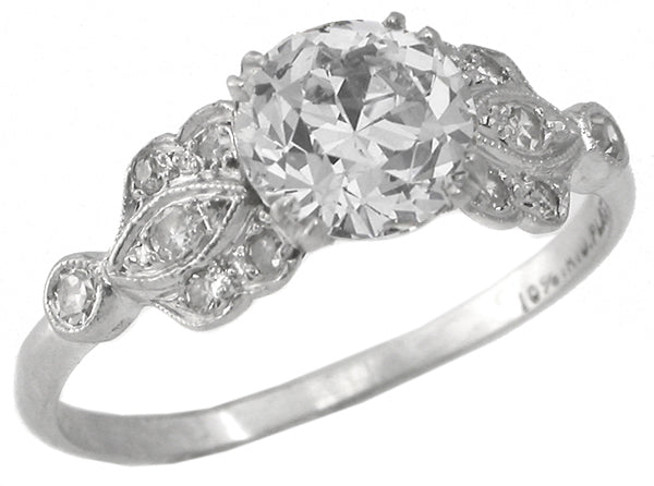 Edwardian 1.24ct Diamond Platinum Engagement Ring