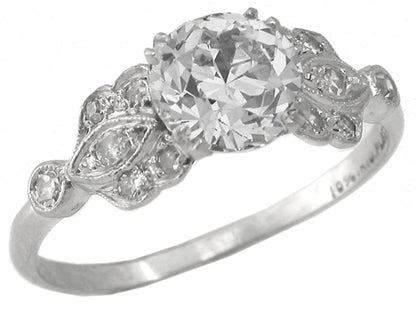 Edwardian 1.24ct Diamond Platinum Engagement Ring