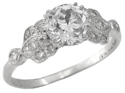Edwardian 1.24ct Diamond Platinum Engagement Ring
