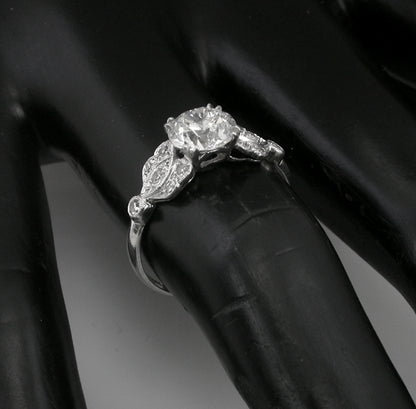 Edwardian 1.24ct Diamond Platinum Engagement Ring