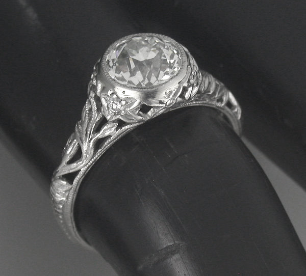 Edwardian 1.36ct Diamond Platinum Engagement Ring