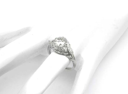 Edwardian 1.37ct Diamond  Gold Engagement Ring