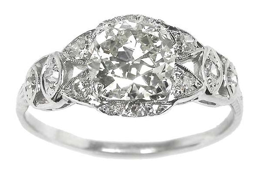 Edwardian 1.50ct Diamond Platinum Engagement Ring