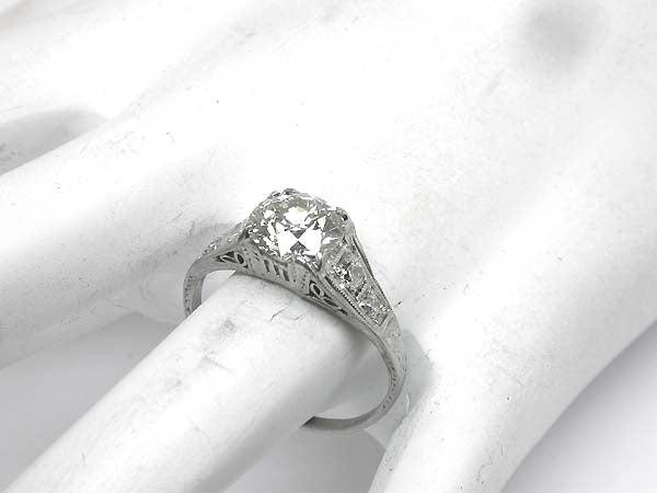 Edwardian 1.54ct Diamond Platinum Engagement Ring
