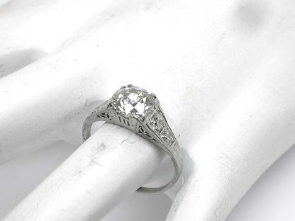 Edwardian 1.54ct Diamond Platinum Engagement Ring