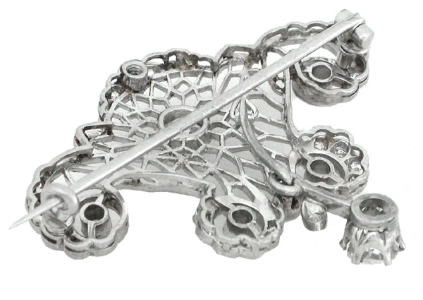 Edwardian 1.60ct Diamond 18k Gold Pin