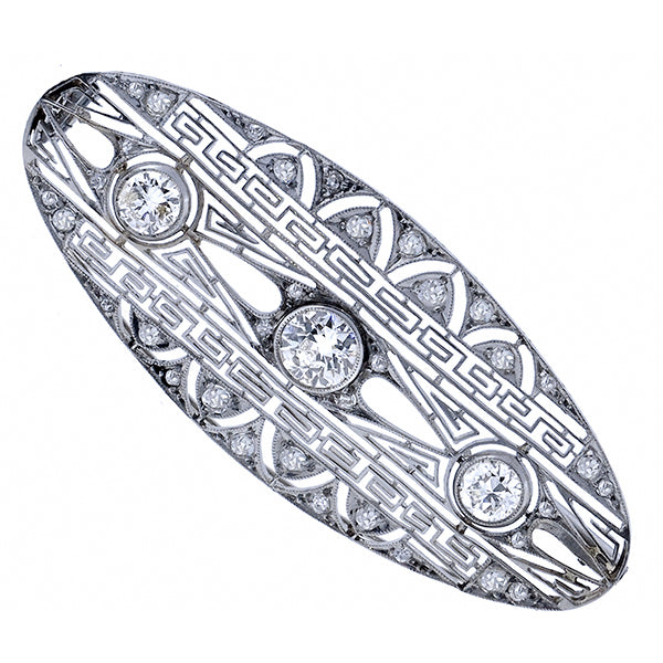 Edwardian 1.65ct  Diamond Platinum  Pin